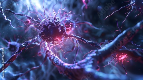 Vaccine Targeting Virus - Medical Science 3D Illustration photo