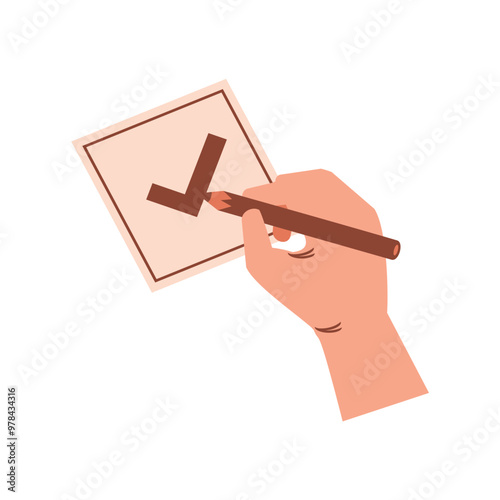 hand mark vote the ballot to elect