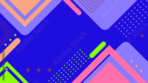 Vibrant Geometric Abstract Background With Dynamic Patterns. Colorful geometric abstract background featuring bold shapes and patterns in vivid hues