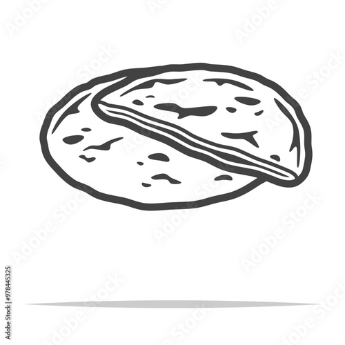 Pita bread icon transparent vector isolated