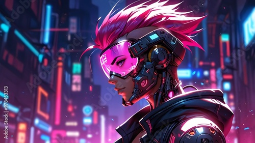 Cyberpunk Character on the Edge of Tomorrow