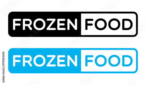 Vector Simple Frozen Food Labels