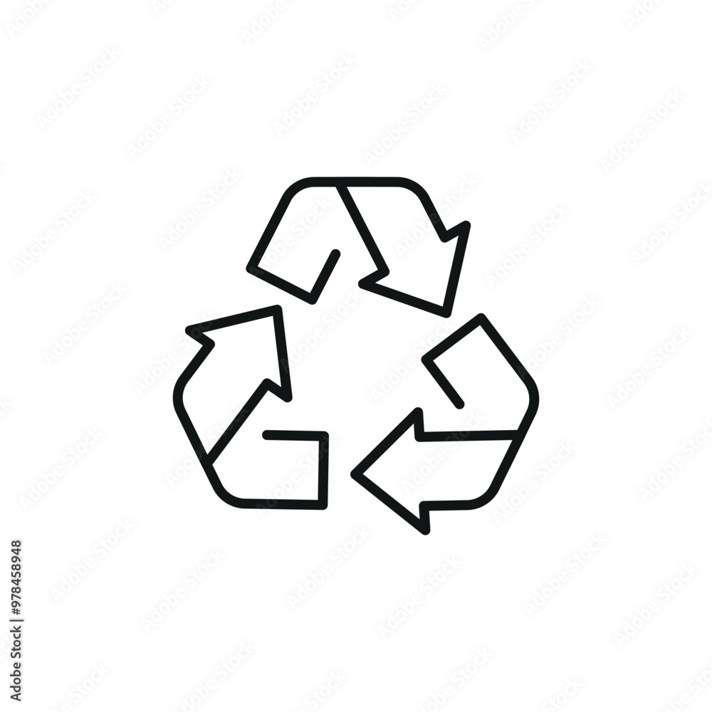 Recycling symbol icon. Simple recycling symbol icon for social media, app, and web design. Vector illustration Recycling symbol icon. Simple recycling symbol icon for social media, app, and web design. Vector illustration