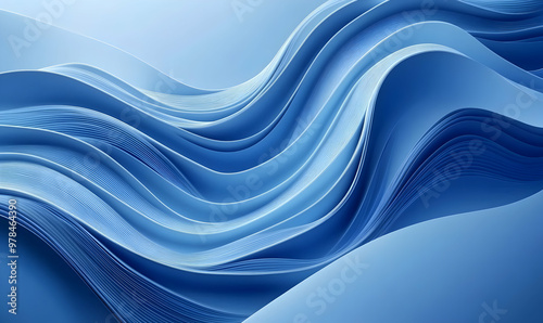 Abstract blue wave pattern, flowing and dynamic, perfect for modern design.