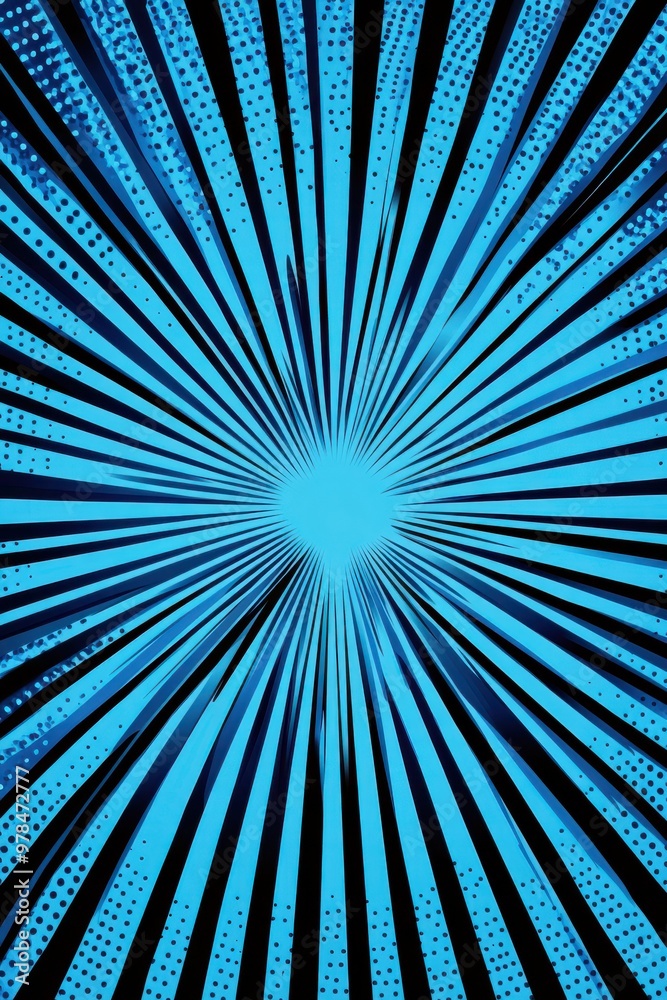 Obraz premium Blue Comic Art Halftone Background.