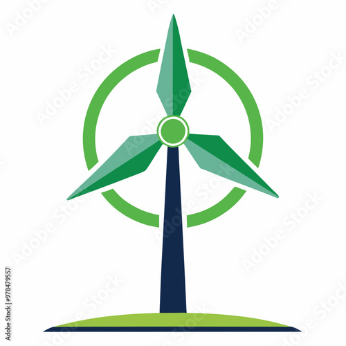 wind turbine icon on a white background