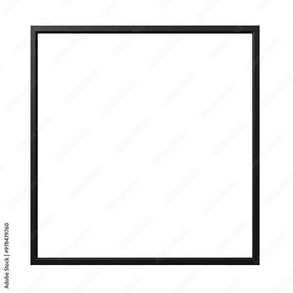 Empty square black frame ready for artwork or photo display. Empty square black frame ready for artwork or photo display.