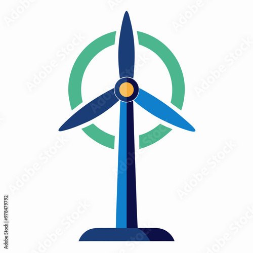 wind turbine icon on a white background