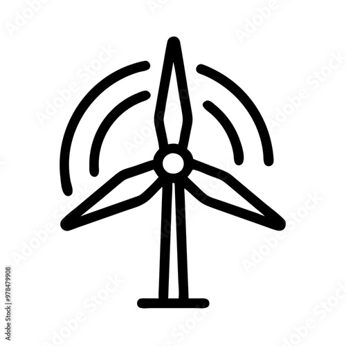 wind turbine icon on a white background