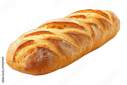 Baguette isolated on white or transparent