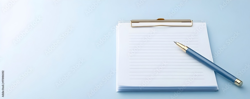 Blank Checklist and Pen for Task Management - Ready for Goal Setting and Organization Success with Clean Slate for Structured Planning