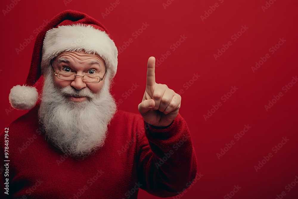 santa claus pointing santa claus pointing