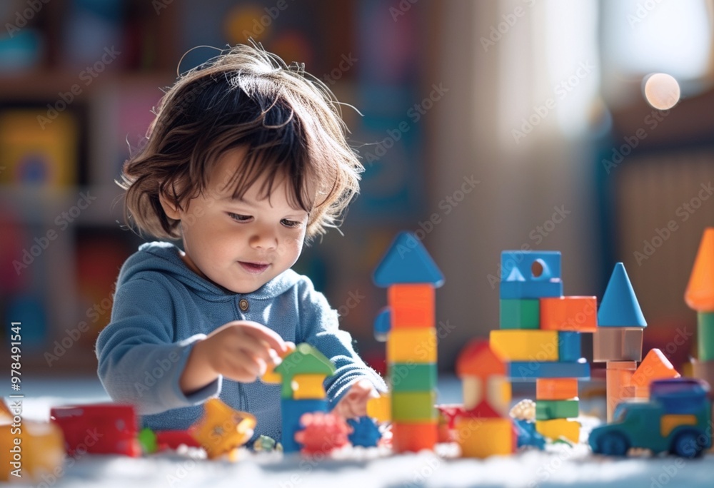 Active Child Playing with Toys Active Child Playing with Toys