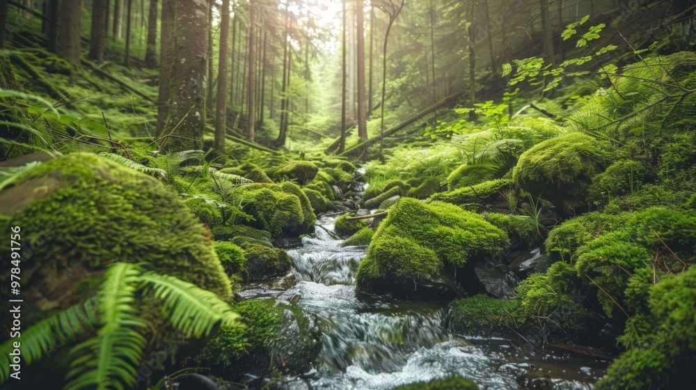 Fototapeta premium Tranquil Forest Stream