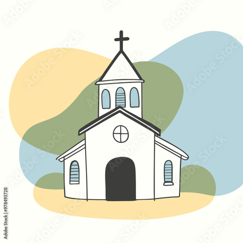 vector illustration of church