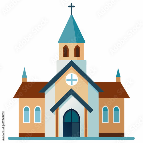 vector illustration of church