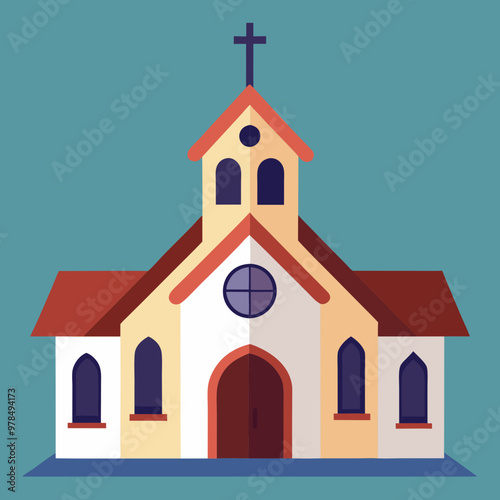 vector illustration of church