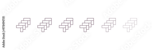 paver  outline icon. Linear vector from construction concept. 6 different line style paver  icon included thin, light, regular, medium, bold, black