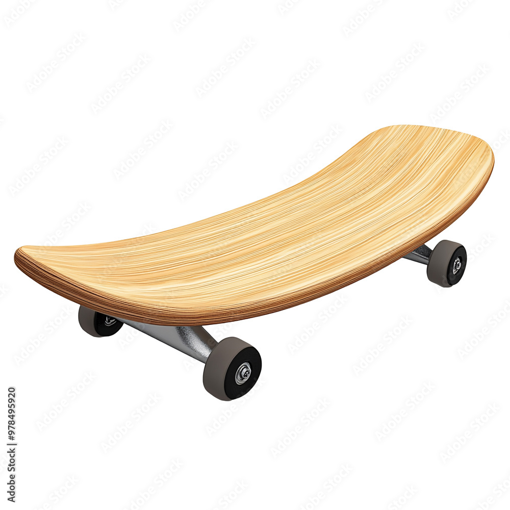 A sleek wooden skateboard with smooth curves and sturdy wheels for a stylish ride on any surface. A sleek wooden skateboard with smooth curves and sturdy wheels for a stylish ride on any surface.