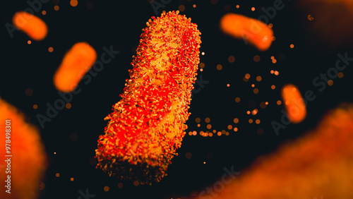 Rabies Virus, Rabies Vaccine concept, Rabies disease  3d rendering