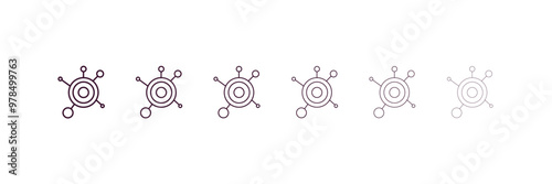 decentralized  outline icon. Linear vector from cryptocurrency concept. 6 different line style decentralized  icon included thin, light, regular, medium, bold, black