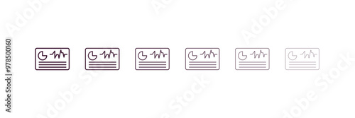 crypto hash rate  outline icon. Linear vector from cryptocurrency concept. 6 different line style crypto hash rate  icon included thin, light, regular, medium, bold, black