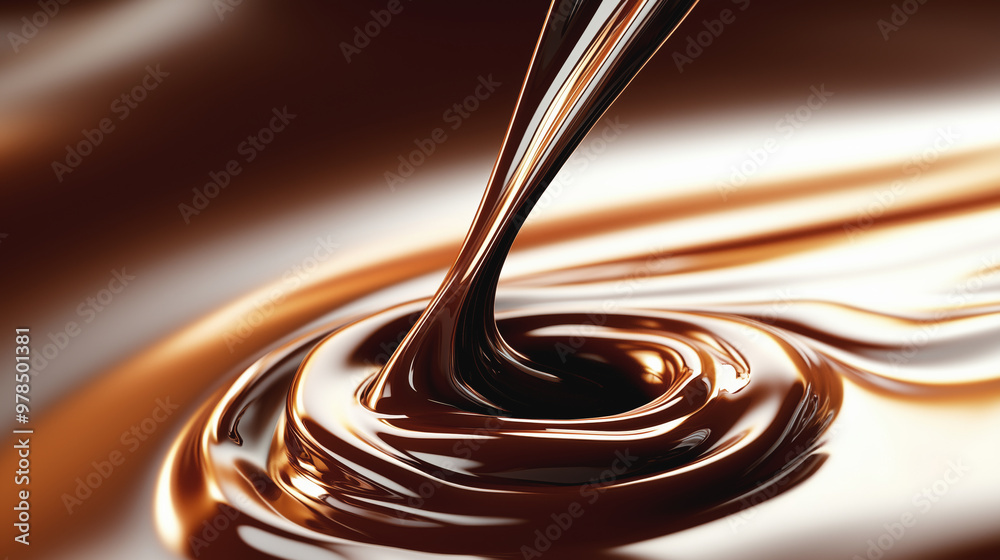 溶けたチョコレートのクローズアップ. 溶けたチョコレートのクローズアップ.