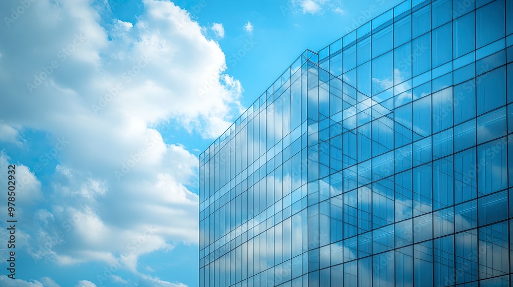 Economics, banking, business and finance concept.A fragment of a modern office building in the capital .glass buildings with cloudy blue sky background .generative ai Economics, banking, business and finance concept.A fragment of a modern office building in the capital .glass buildings with cloudy blue sky background .generative ai