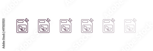 bio fuel outline icon. Linear vector from ecology concept. 6 different line style bio fuel icon included thin, light, regular, medium, bold, black