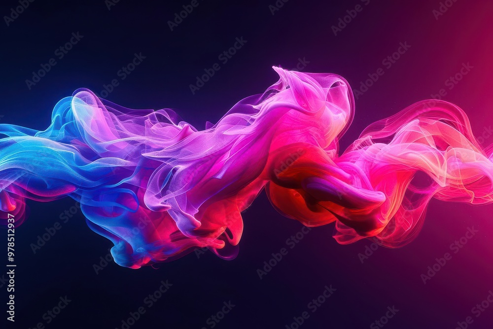 Obraz premium Abstract smoke trails in vivid colors, artistic design, dynamic motion