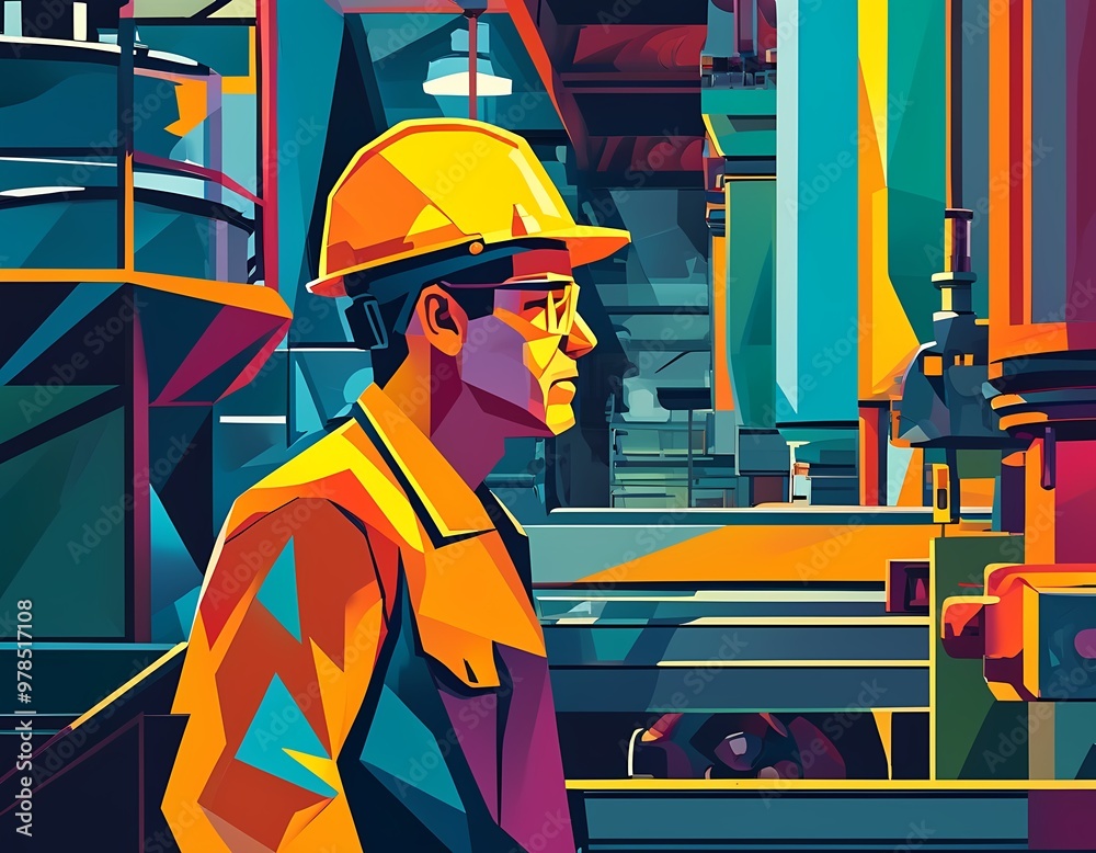 Fototapeta premium factory worker