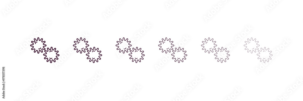 pom pom outline icon. Linear vector from entertainment concept. 6 different line style pom pom icon included thin, light, regular, medium, bold, black pom pom outline icon. Linear vector from entertainment concept. 6 different line style pom pom icon included thin, light, regular, medium, bold, black