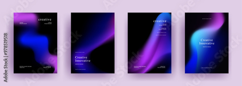 Abstract gradient poster template. Modern Covers Design. fluid gradient background design. Trendy front page design for Banner, Poster, Flyer, Invitation and Annual Report