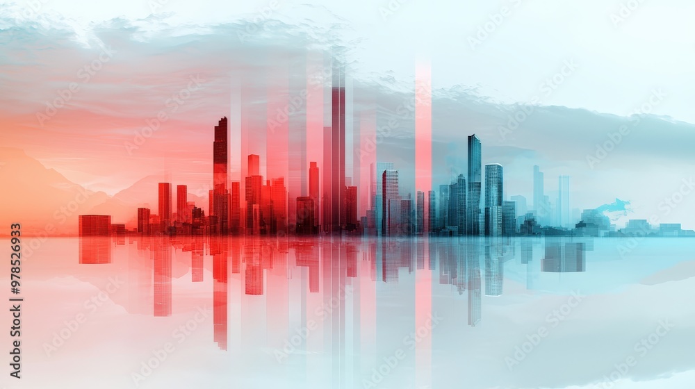 Futuristic 3D Abstract Metropolis in Flux with Holographic Overlays and Transforming Structures Futuristic 3D Abstract Metropolis in Flux with Holographic Overlays and Transforming Structures