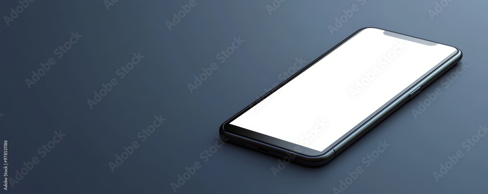 A sleek smartphone with a blank screen, ideal for promoting technology or mobile applications on a modern backdrop. A sleek smartphone with a blank screen, ideal for promoting technology or mobile applications on a modern backdrop.