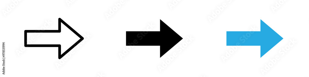 Arrow right icon thin line illustration Arrow right icon thin line illustration