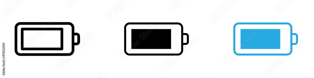 Battery Icon thin line illustration Battery Icon thin line illustration
