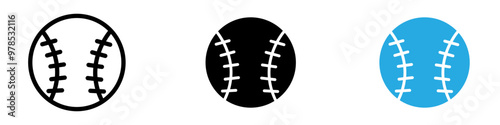 Baseball icon thin line illustration