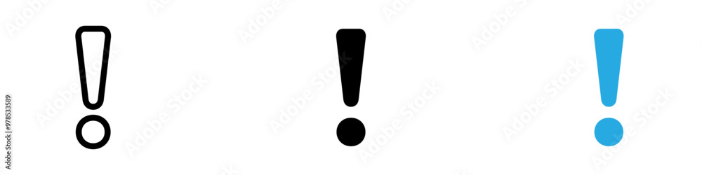Exclamation icon thin line illustration Exclamation icon thin line illustration