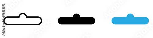 Euro hook icon thin line illustration