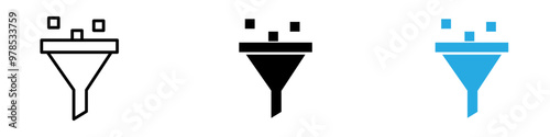 Filter icon thin line illustration