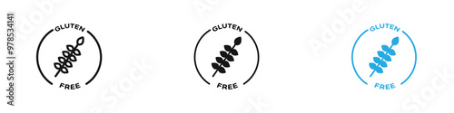 Gluten free icon thin line illustration