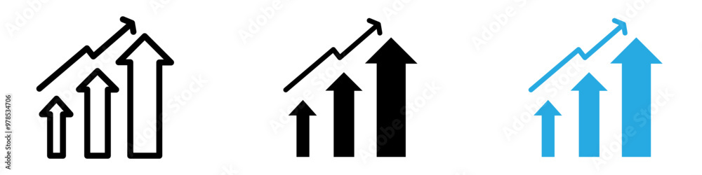 Improvement growth icon thin line illustration Improvement growth icon thin line illustration