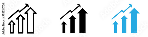 Improvement growth icon thin line illustration