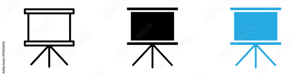 Presentation board icon thin line illustration Presentation board icon thin line illustration