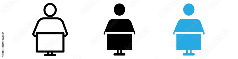 Programmer icon thin line illustration Programmer icon thin line illustration