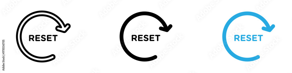 Reset icon thin line illustration Reset icon thin line illustration