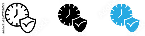 Save time icon thin line illustration