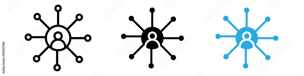 Stakeholders icon thin line illustration Stakeholders icon thin line illustration