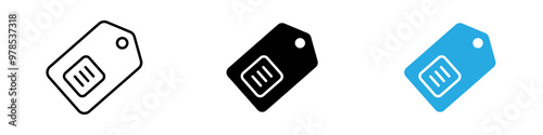 Tags icon thin line illustration